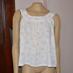 Antique vintage handmade floral maternity top blouse shirt pajama